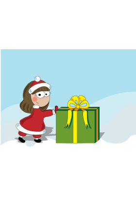 Christmas Girl vector illustration by Oksancia on Istockphoto