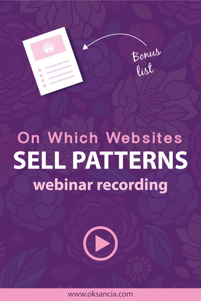On which websites to sell patterns webinar video pin. How to sell repeat pattern designs online. How to license patterns online.