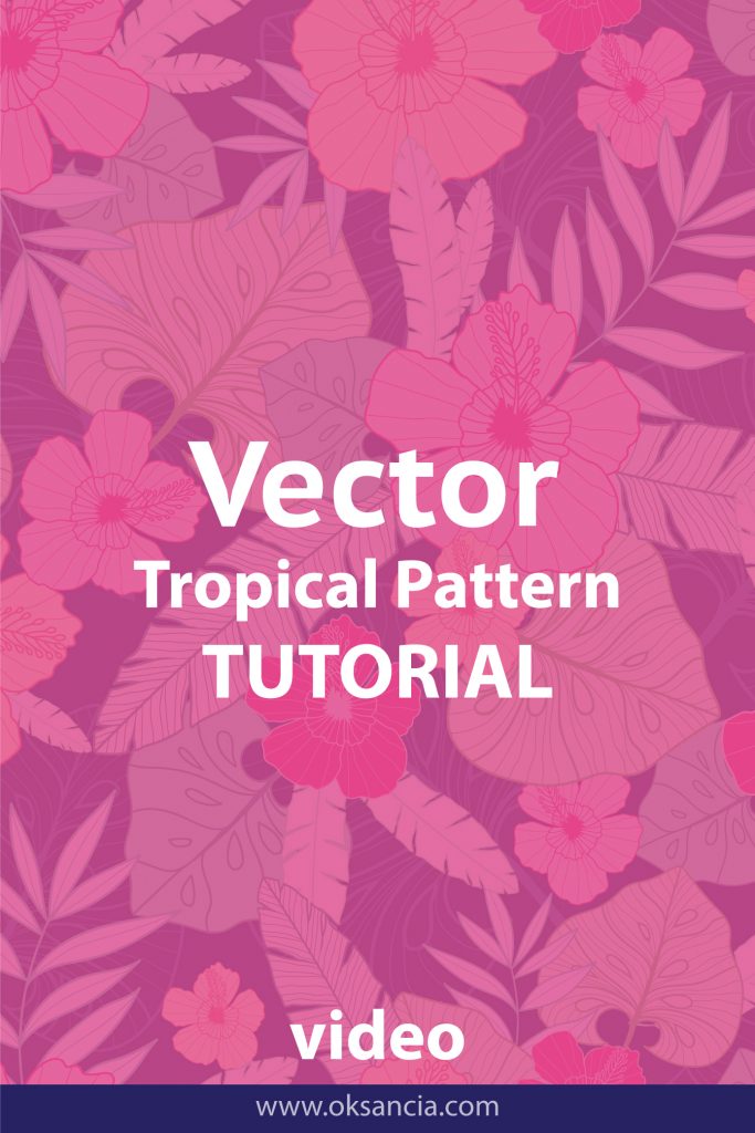 How to design vector tropical pattern tutorial