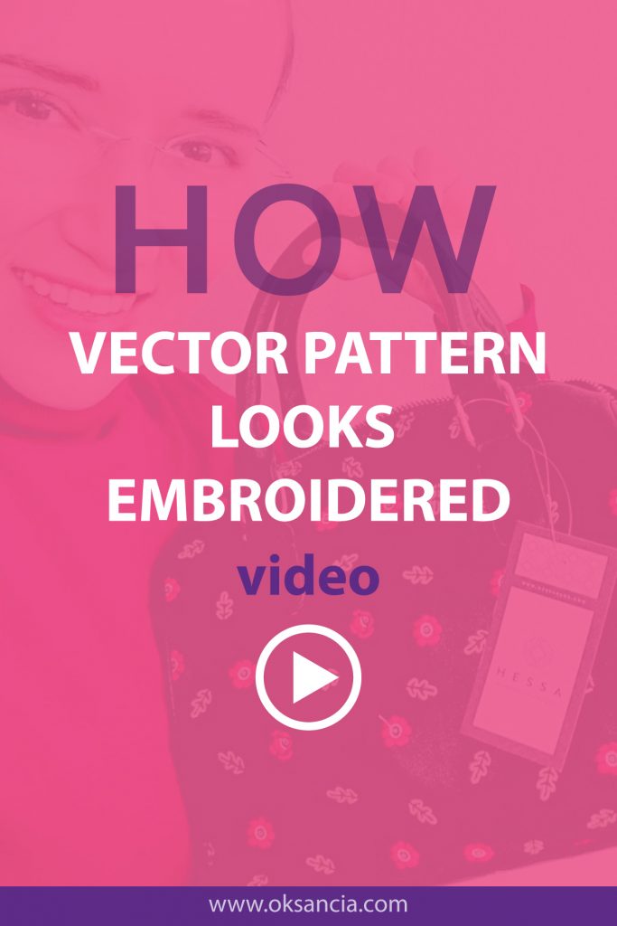 how does vector repeat pattern artwork looks embroidered pin
