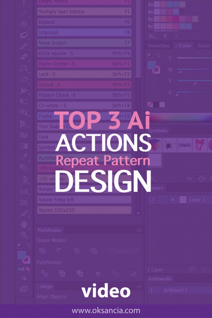 Top 3 actions for vector repeat pattern design in Adobe Illustrator CC