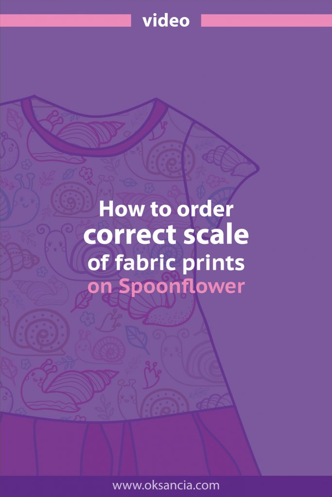 Video tutorial. How to order the correct scale of fabric design on Spoonflower