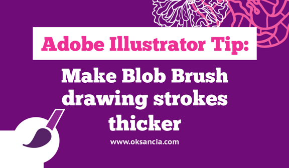 Video: How to make vector Blob Brush tool drawing outline thicker in Adobe Illustrator CC tutorial