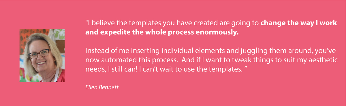 Ellen about my Magical Pattern Templates online course