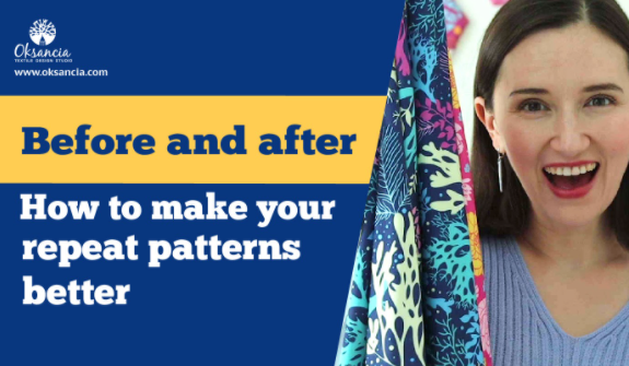 Video: Before and After – My First Repeat Pattern Design vs More Advanced Patterns and Fabric Collections