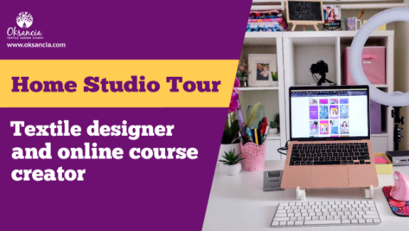 My Home Studio Tour - Textile Designer and Online Course Creator