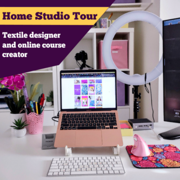 My Home Studio Tour - Textile Designer and Online Course Creator