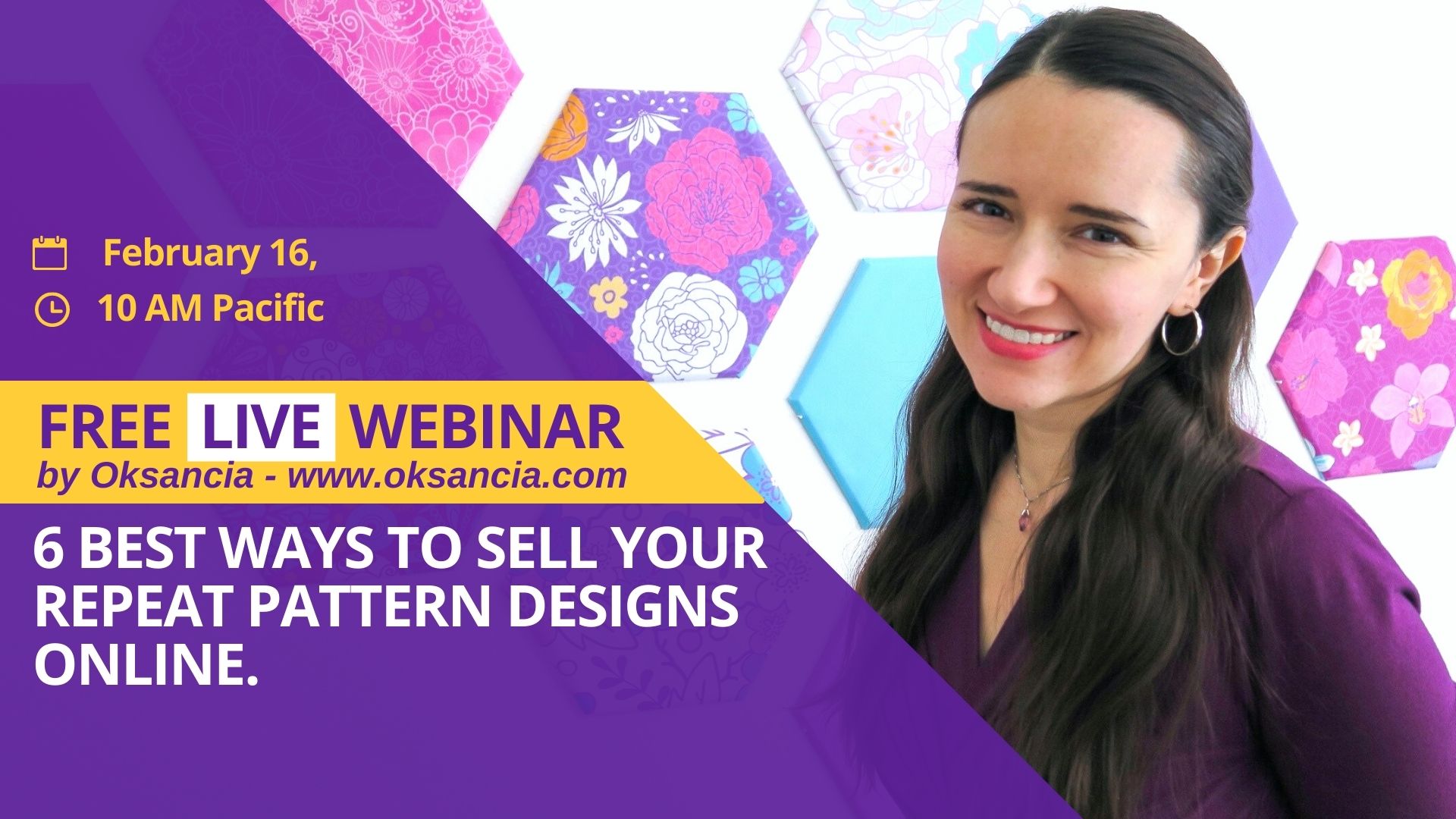 HOR live webinar cover 6 best ways to sell your repeat pattern designs online