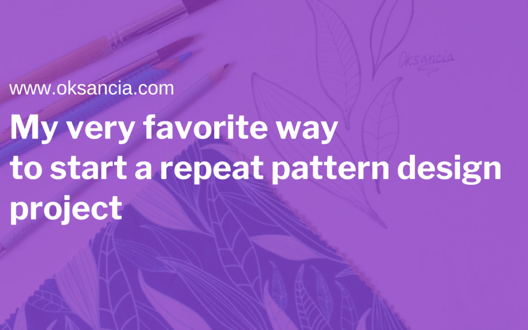 My favorite way to start my repeat pattern design projects - the sketch!
